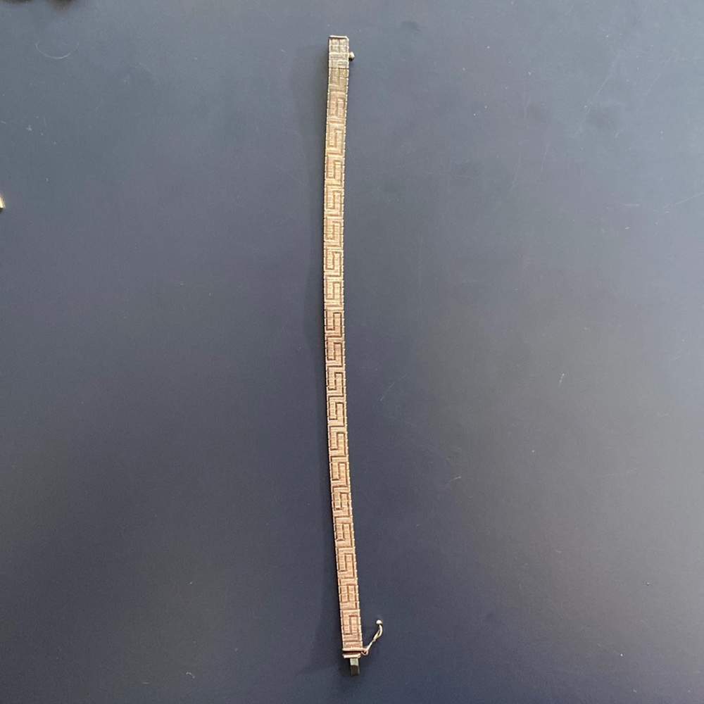 Vintage Italian hammered silver bracelet